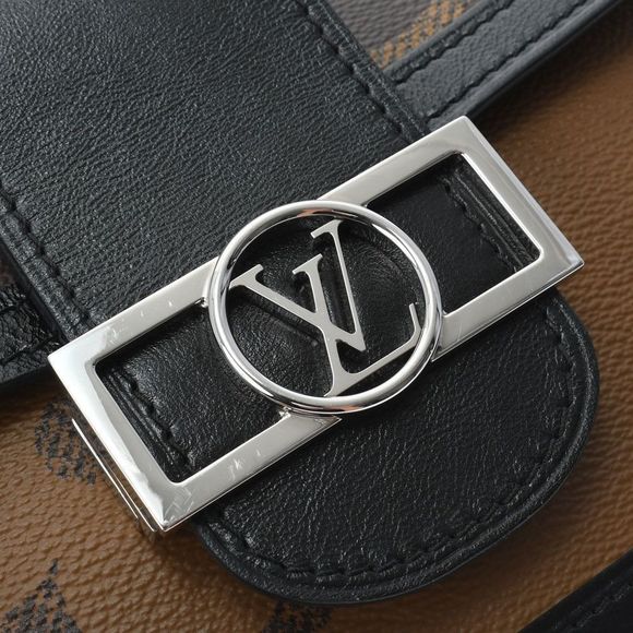 Louis Vuitton Giant Reverse monogram  Dauphine MM Monogram Shoulder Bag Brown - Picture 8 of 12